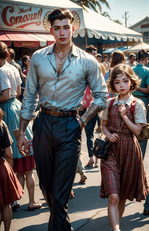People gather outside Gucci fashion show building for Milan Women's Fashion Week in Milan.の素材