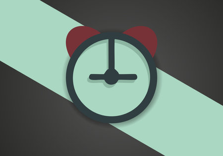 Simple Minimalist Clock Symbol Icon. Vector Image.のイラスト素材
