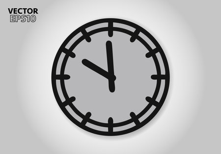 Simple Minimalist Clock Symbol Icon. Vector Image.のイラスト素材