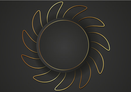 Abstract black and gold lines luxury backgroundのイラスト素材