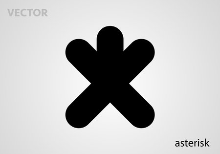 Mathematical symbol icon asterisk, vector illustrationのイラスト素材