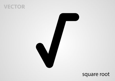 Mathematical symbol icon square root, vector illustrationのイラスト素材