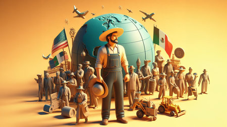 Images created for May 1 Labor Day. May 1 Labor Day celebration visual. Labor day.の素材