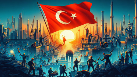 Images created for May 1 Labor Day. May 1 Labor Day celebration visual. Labor day.の素材