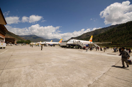 Paro International Airportのeditorial素材