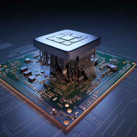 AI artificial intelligence three dimensional electronic intelligent hardware chip sceneの素材