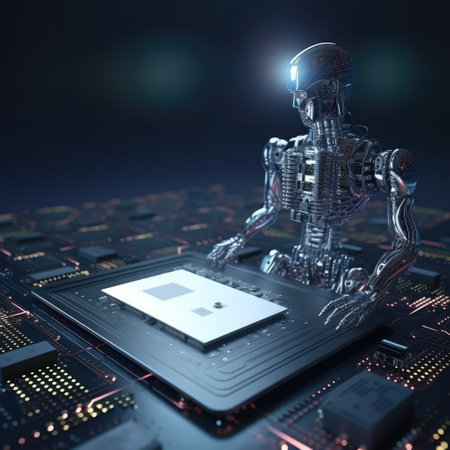 Robotic process automation.futuristic robot. humanoid robot. Concept of artificial intelligence, Aiの素材