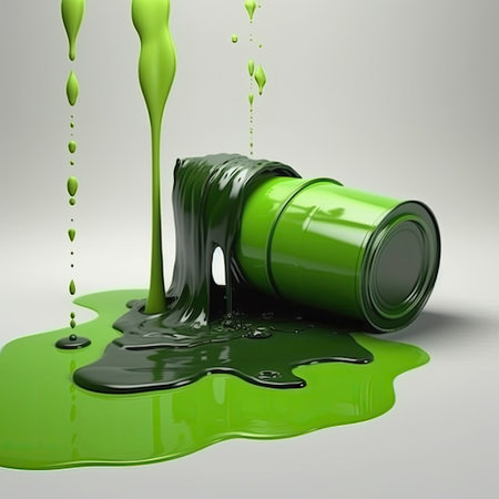 The concept of planet with the oil industry and ecological catastrophyの素材