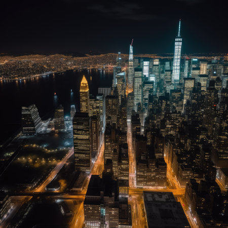 Concept for night life, business district centerの素材