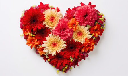 Flower heart symbolizes love on Valentines Day Creating using generative AI toolsの素材