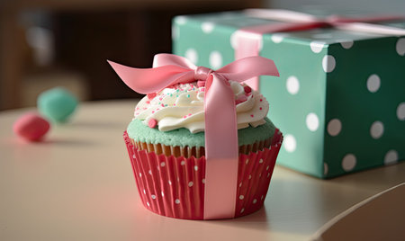 Cupcake decorating kit is a fun birthday present for kids Creating using generative AI toolsの素材