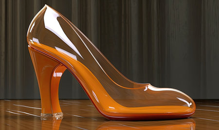 Transparent glass adds sophistication to women's shoes Creating using generative AI toolsの素材