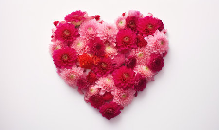 A flower heart is a beautiful symbol of affection Creating using generative AI toolsの素材
