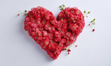 Valentines Day gift a heart made of flowers Creating using generative AI toolsの素材