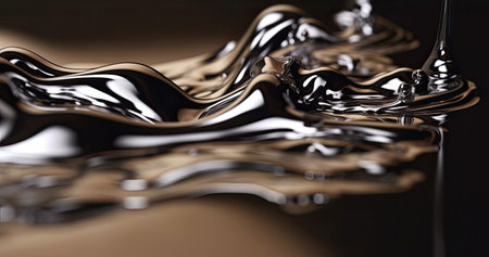 The close-up of liquid metal being cooled rapidly Creating using generative AI toolsの素材