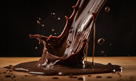 Enjoy a hot chocolate while splashing in the ocean waves Creating using generative AI toolsの素材