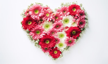 A flower heart is a beautiful symbol of affection Creating using generative AI toolsの素材