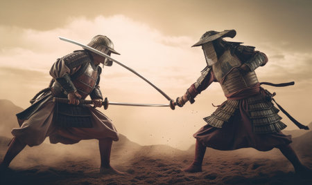 The samurai's swift katana strikes were unmatched in the fight Creating using generative AI toolsの素材