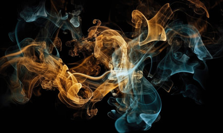 The beauty of the smokey art created in the smoke was in its impermanence. Creating using generative AI toolsの素材