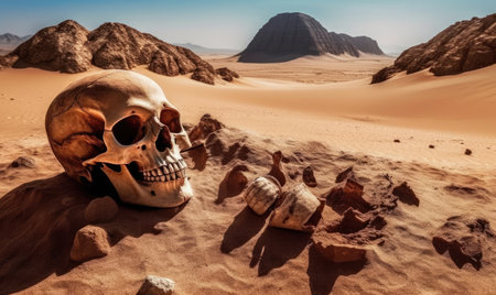 Archaeologists uncovered artifacts of an old desert civilization Creating using generative AI toolsの素材