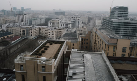 Large rooftop gatherings are common in the megapolis Creating using generative AI toolsの素材