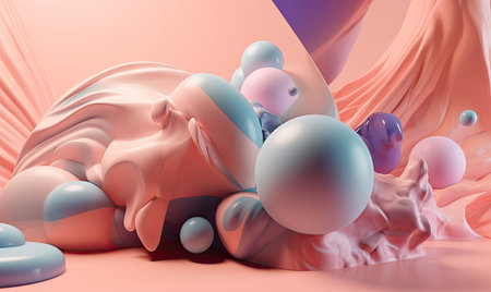 Delve into a dreamlike world with an abstract background that blends seamlessly. Creating using generative AI toolsの素材