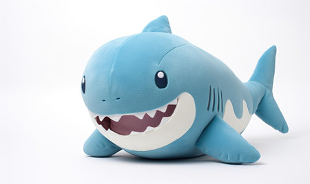 The plush shark, with its soft, realistic details and toothy grin, became an instant favorite among ocean-loving kidsの素材