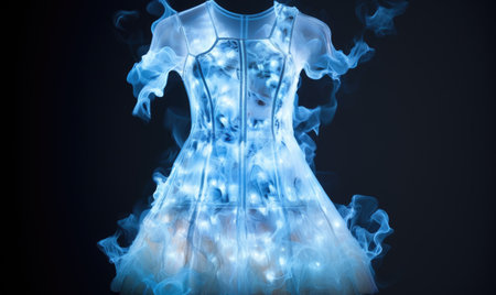 A dress that is glowing in the darkの素材
