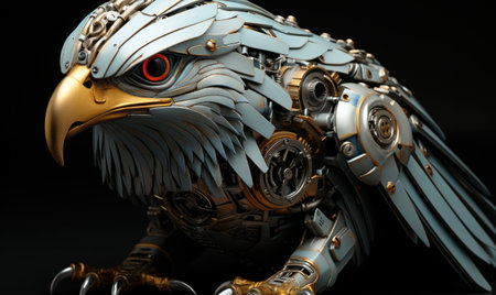 The eagle robot's advanced sensors detected the slightest movement, allowing it to navigate through obstacles effortlessly. designeの素材