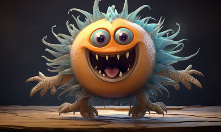 The animated flying Xanathar creature, reminiscent of Pixar's signature style, brought a sense of wonder and magic to the scene.   designeの素材