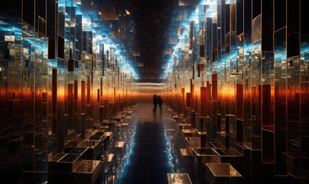 Explore the captivating beauty of an intricate and detailed mirror gallery. designe designeの素材