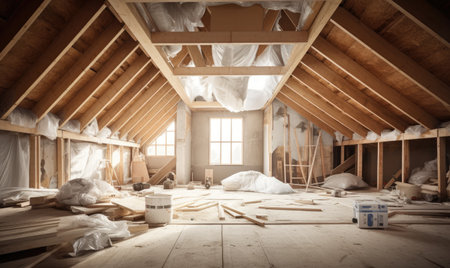 A room that has some kind of roof in itの素材