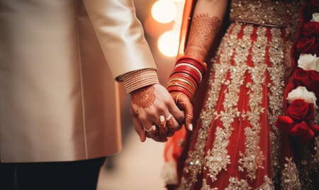 A close up of a person holding a person's handの素材