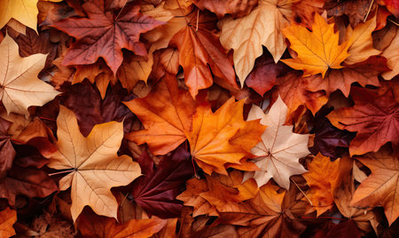 A bunch of leaves that are laying on the groundの素材