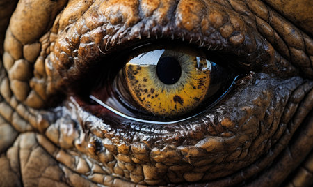 A close up of an elephant's eyeの素材