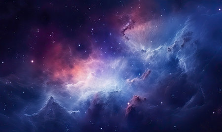 An image of a space filled with starsの素材