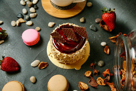A table filled with a wide variety of delectable desserts and pastries, inviting viewers to indulge...