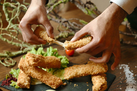 A person skillfully chops various vegetables on a wooden cutting board using a sharp knife.