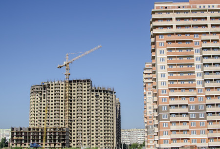 Built and newly constructed building on the same siteの写真素材