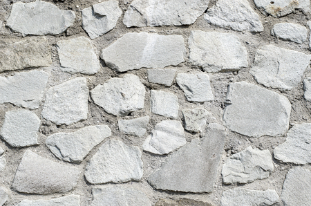 Angular large sandstone fragments cemented by gray cement.の写真素材