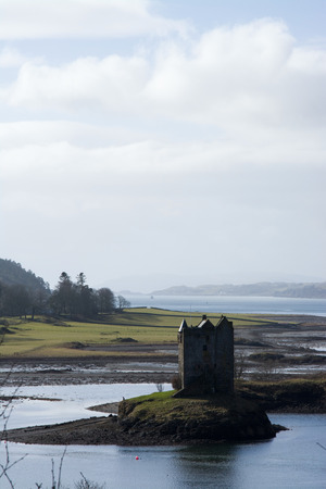 Castle Stalker in Port Appin, Scotland, photo taken in February.のeditorial素材