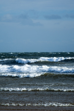 East Coast Scotland, England, photo taken in February with windy weather.の写真素材