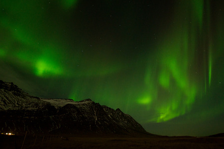 Polar lights, photo taken in December at Iceland.の写真素材