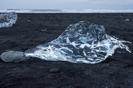 Joekulsarlon, lake at Iceland in December.の写真素材