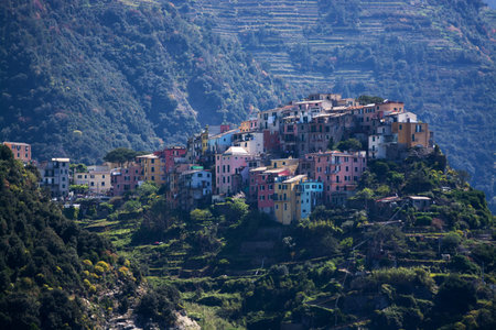 Corniglia, one of five villages at the Cinque Terre, Italy.