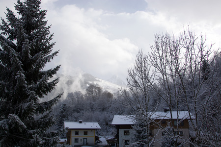 Bramberg at the Pinzgau, a valley in the alps of the County Salzburg, Austria.のeditorial素材