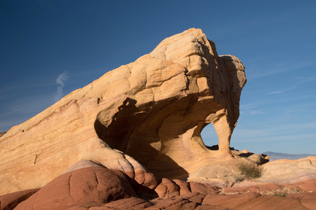 The Elephant Rock at the Valley of Fire State Park The Oldest and Biggest in Nevada opened 1935thの写真素材