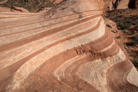 The Fire Wave in the Valley of Fire State Park The Oldest and Biggest in Nevada.の写真素材