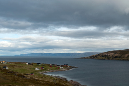 View over the Porsangerfjord in North Norway.の写真素材
