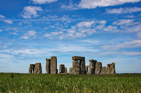 Stonehenge, stone age megaliths in Great Britain.の写真素材